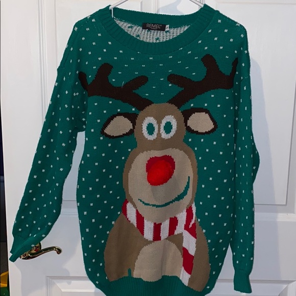 Remel Sweaters - Ugly Christmas sweater with Rudolph